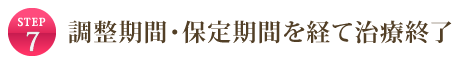 STEP7 調整期間・保定期間を経て治療終了